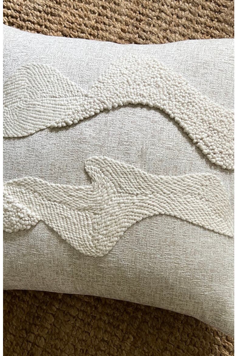 Punch Needle Pillow - Zulu Pattern - Cover + Insert, Alternate, color, Natural