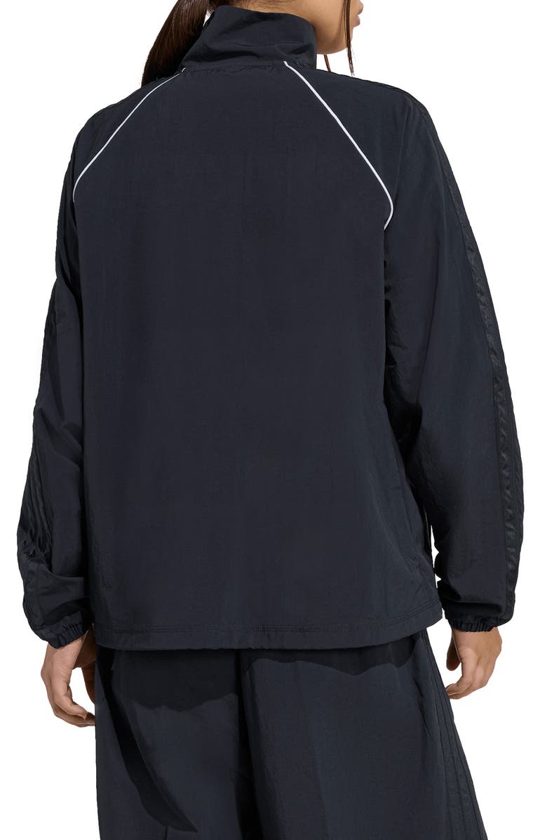 adidas Iconic 3-Stripes Logo Windbreaker, Alternate, color, Black