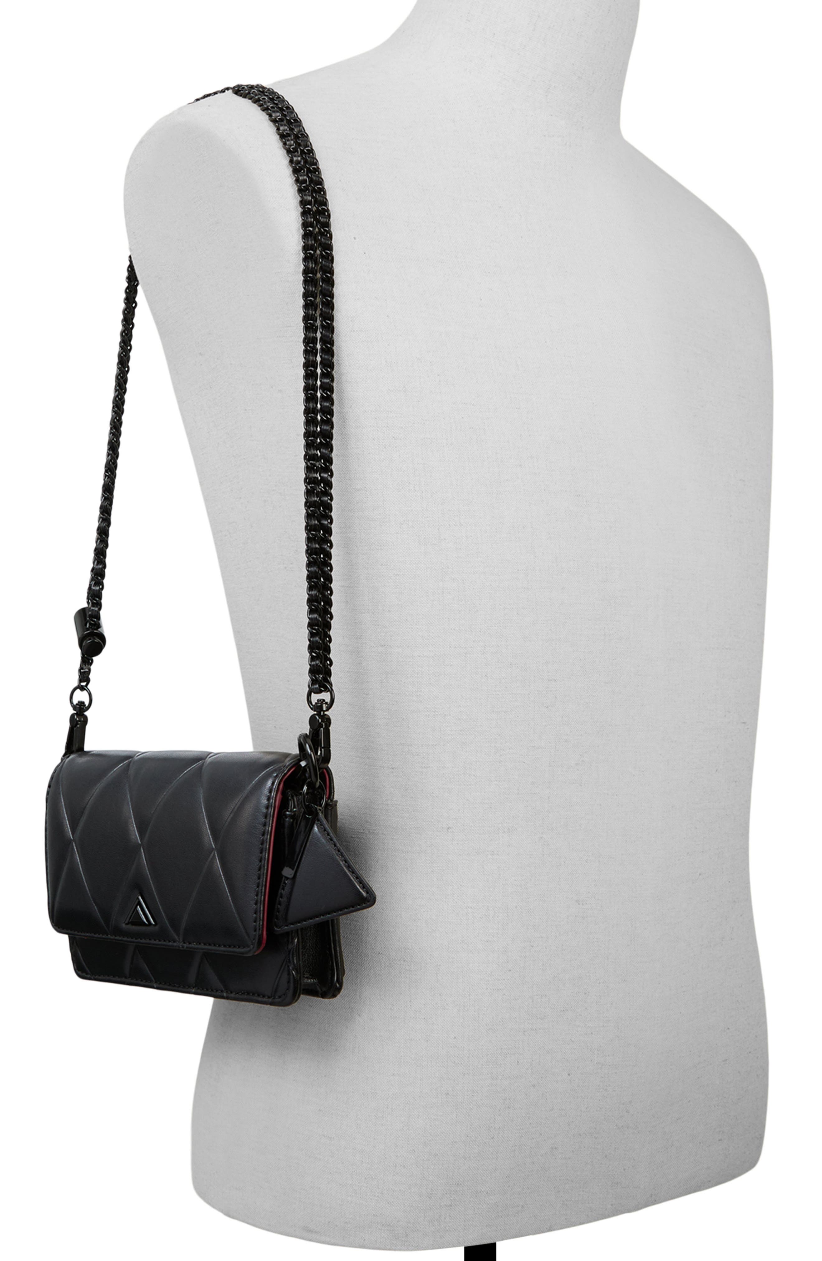 ALDO Fititalllx Diamond Quilted Faux Leather Crossbody Bag, Alternate, color, 