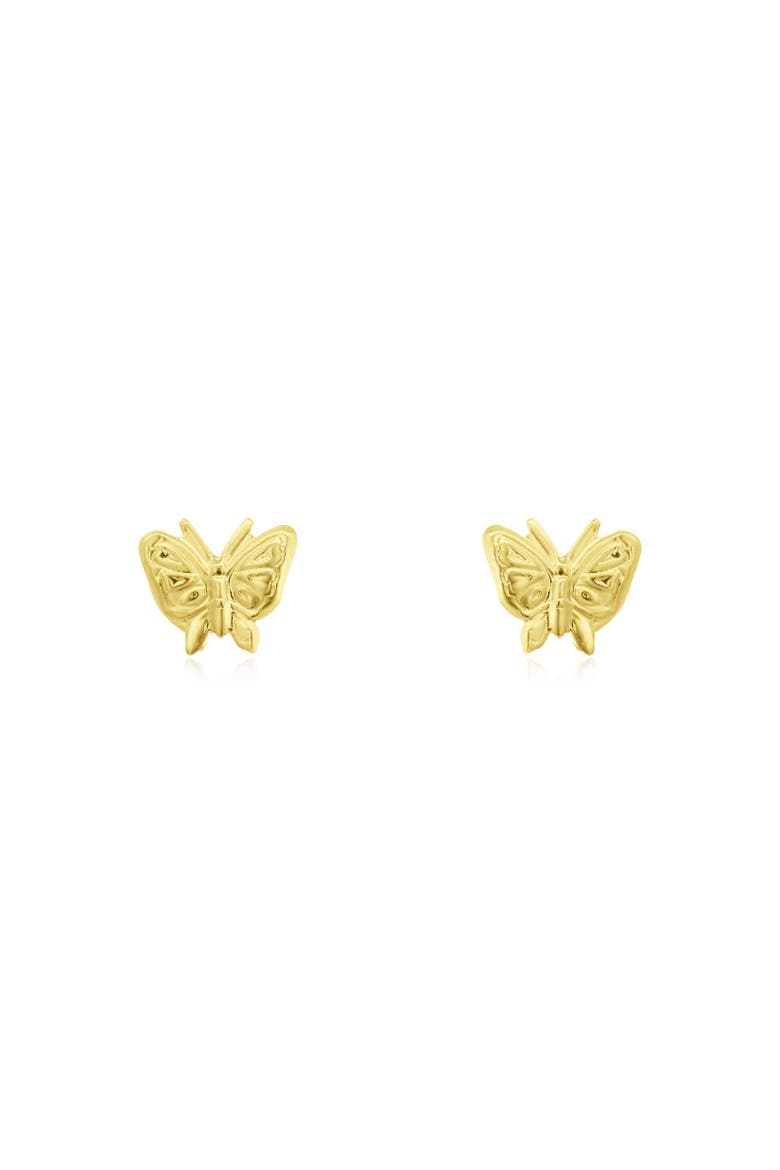 Gold Butterfly Screw Back Stud Earrings, Alternate, color, Gold