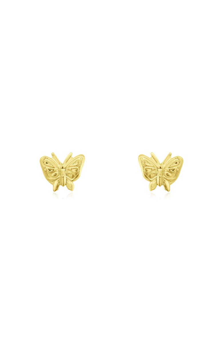 The Lovery Fine Jewelry Gold Butterfly Screw Back Stud Earrings, Alternate, color, Gold
