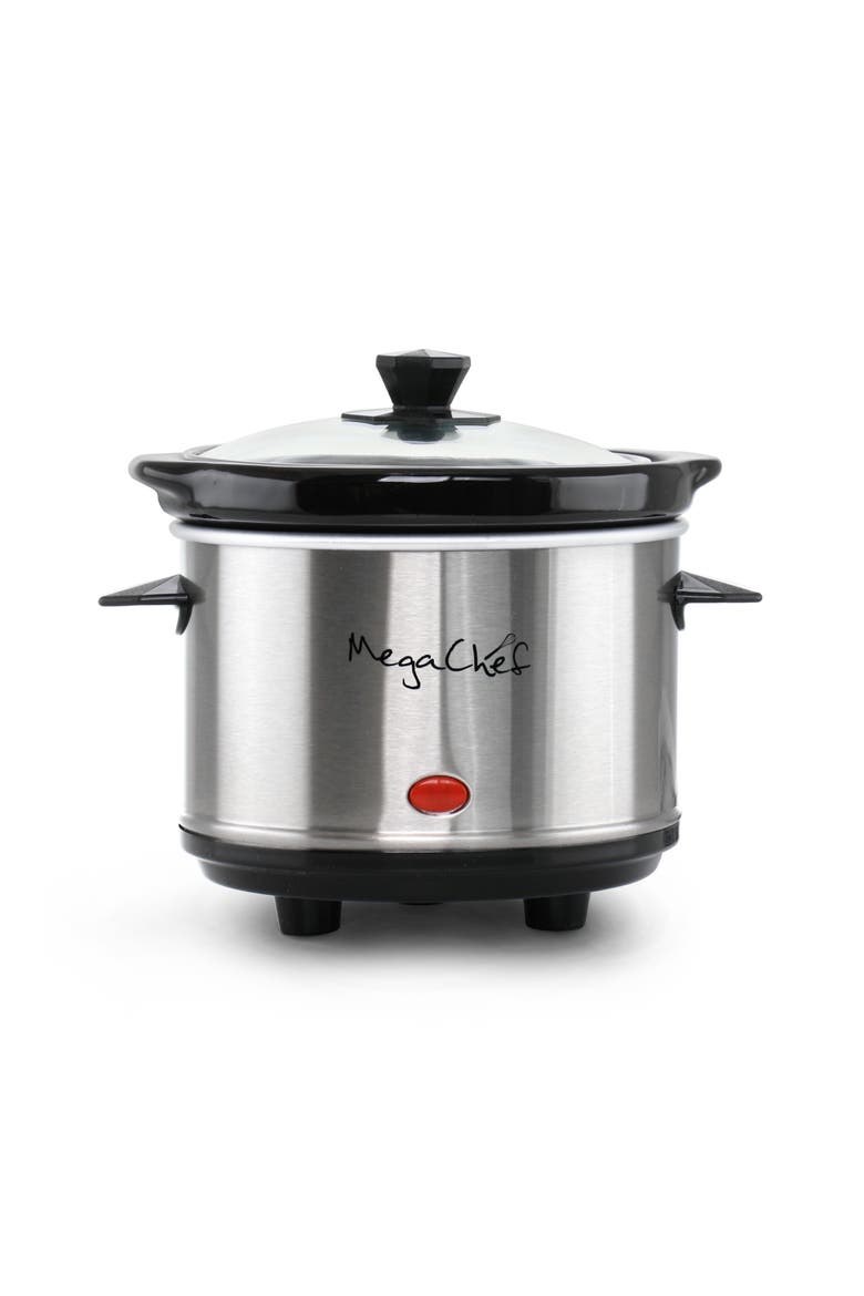 8 Quart Slow Cooker with Bonus Mini 0.6 Quart Warmer, Alternate, color, Grey