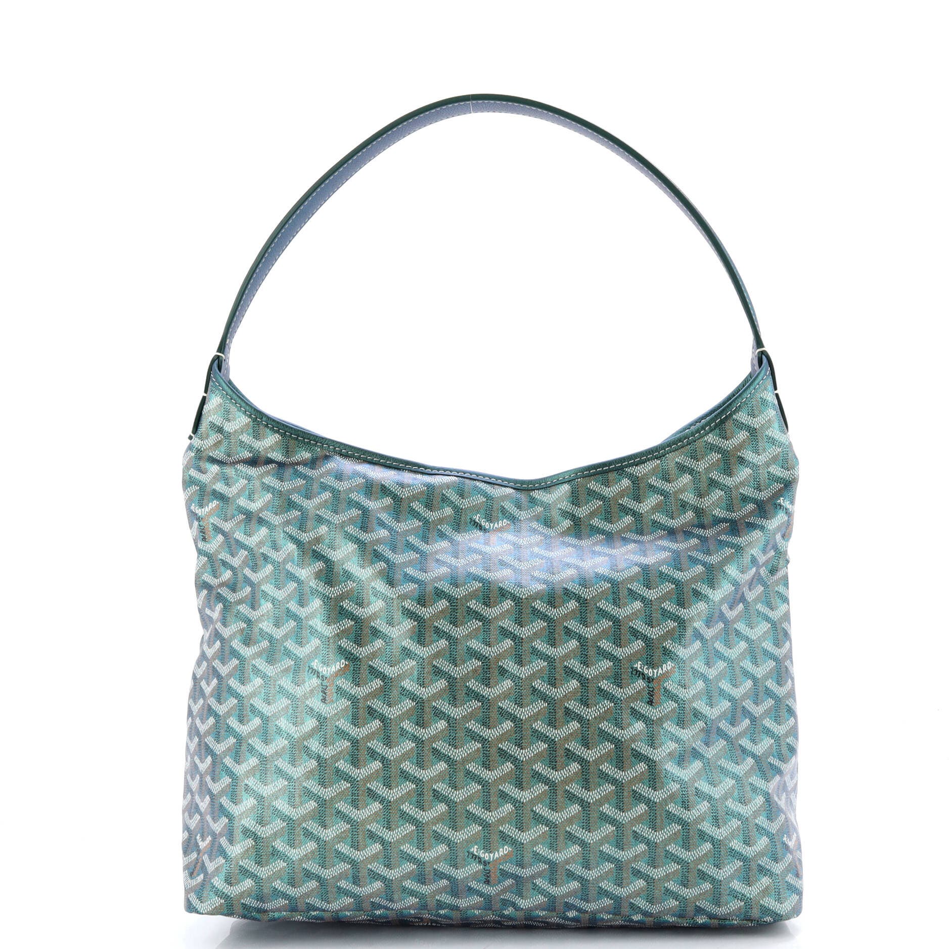 Pre-Owned Goyard Boheme Hobo Iridescent Coated Canvas, Alternate, color, Green