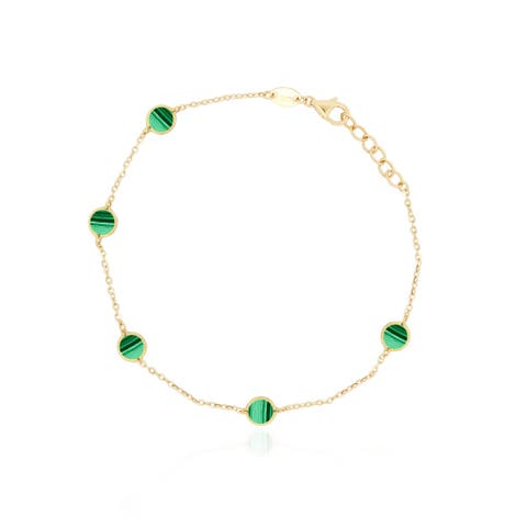 Malachite Bubble Chain Bracelet