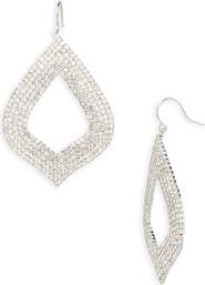 CRISTABELLE Open Drama Pavé Crystal Drop Earrings