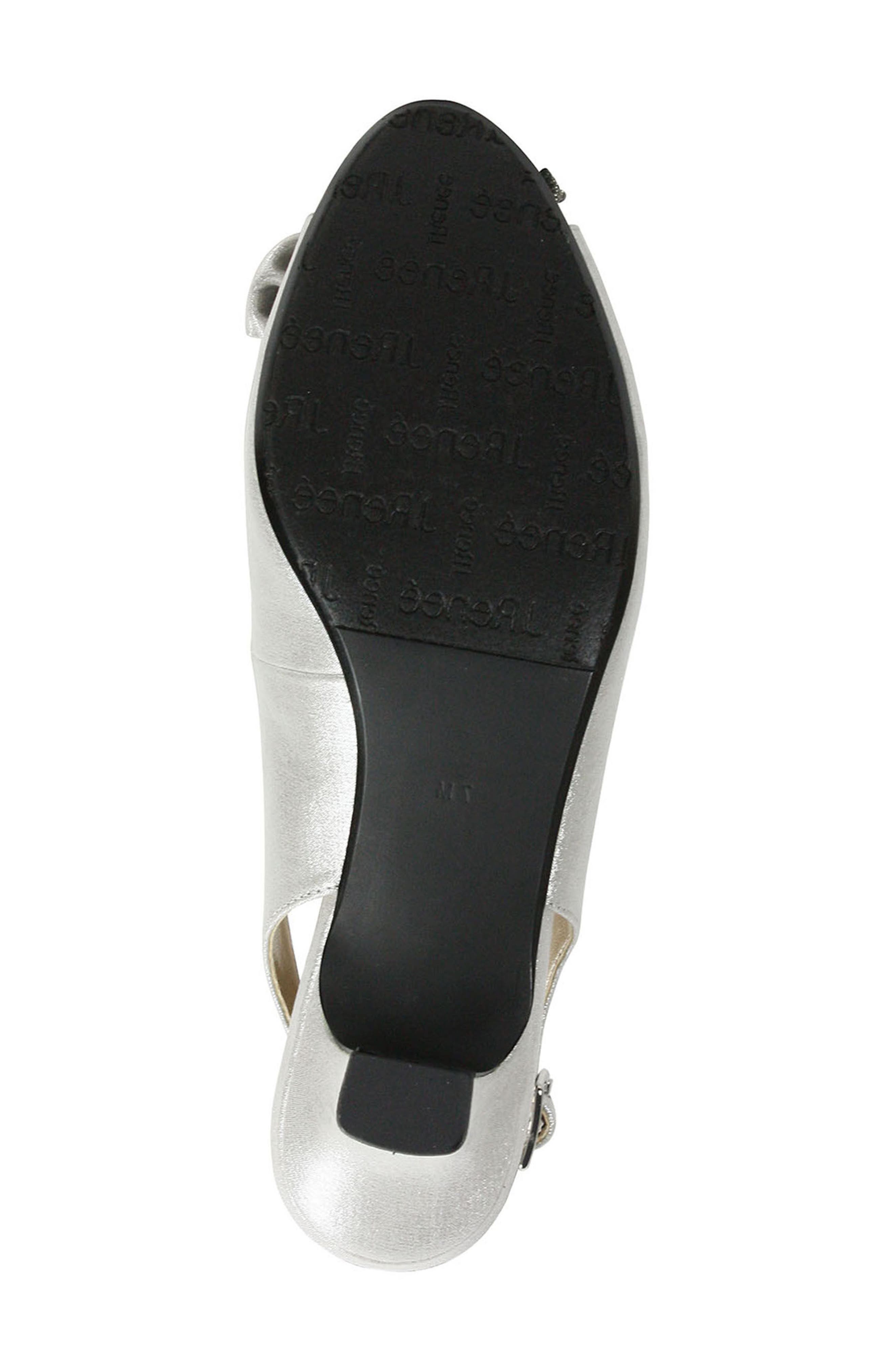 J. Reneé Leonelle Kitten Heel Slingback Sandal, Alternate, color, Silver Satin