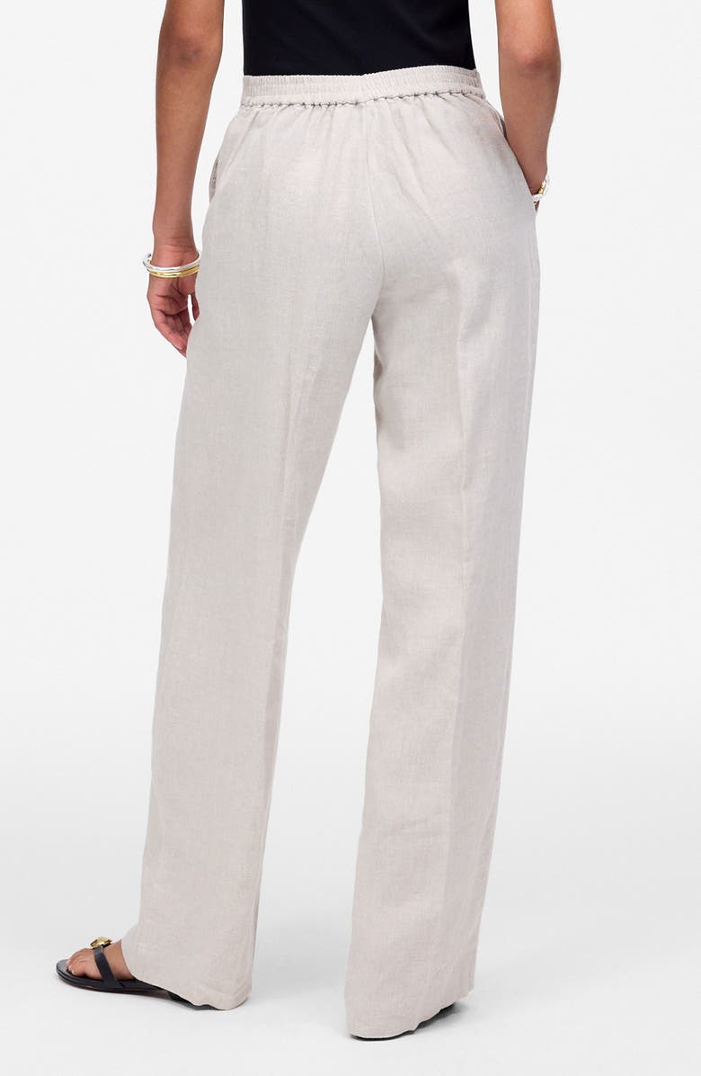 Madewell The Easy Linen Pull-On Pants, Alternate, color, Oat Color Linen