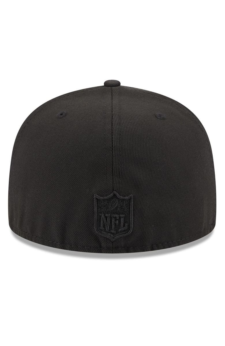 New Era Men's New Era Washington Commanders Black on Black Alternate Logo 59FIFTY Fitted Hat, Alternate, color,
