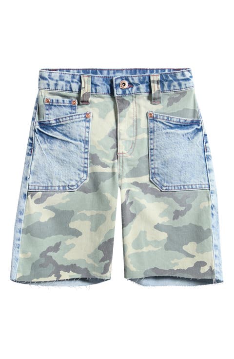 Kids' Mixed Camo Denim Shorts (Big Kid)