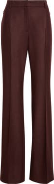 Akris Marilyn High Waist Wool & Silk Flannel Pants