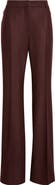Akris Marilyn High Waist Wool & Silk Flannel Pants