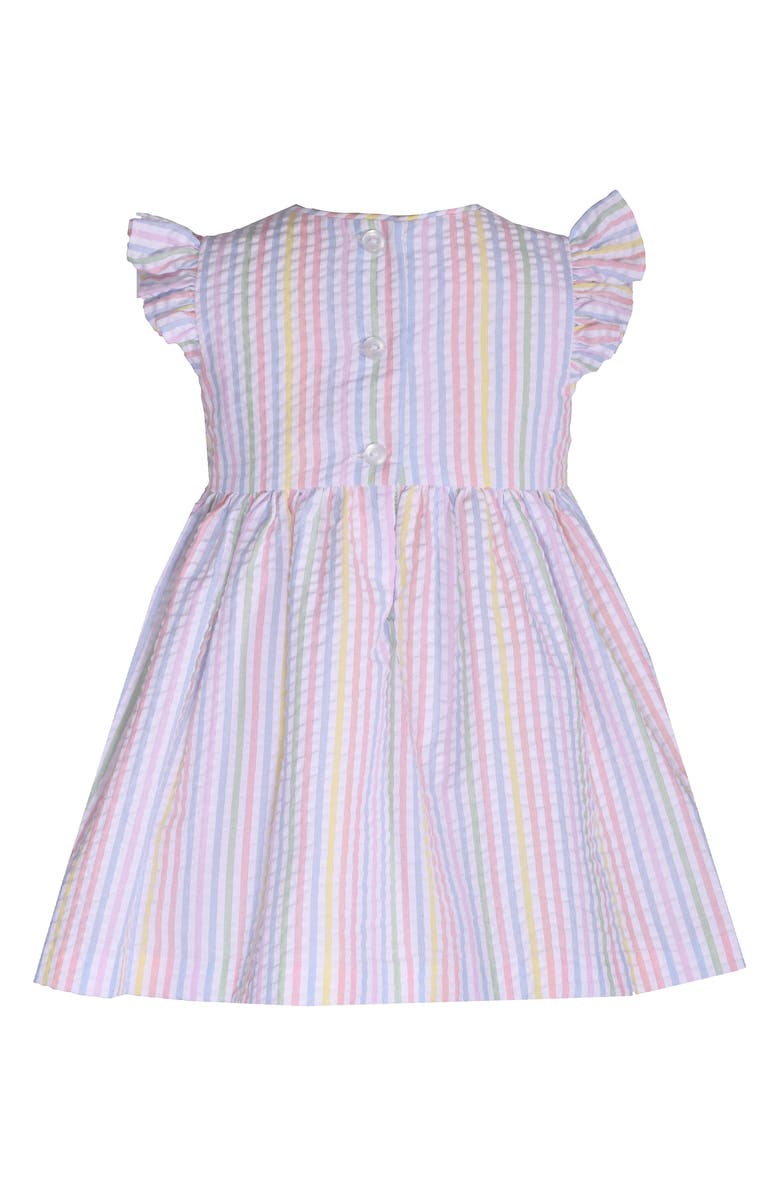 Iris & Ivy Flutter Sleeve Stripe Seersucker Dress, Alternate, color,