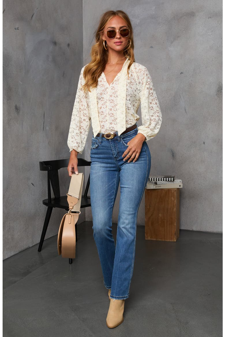Warm Spice Lace Top, Alternate, color, IVORY