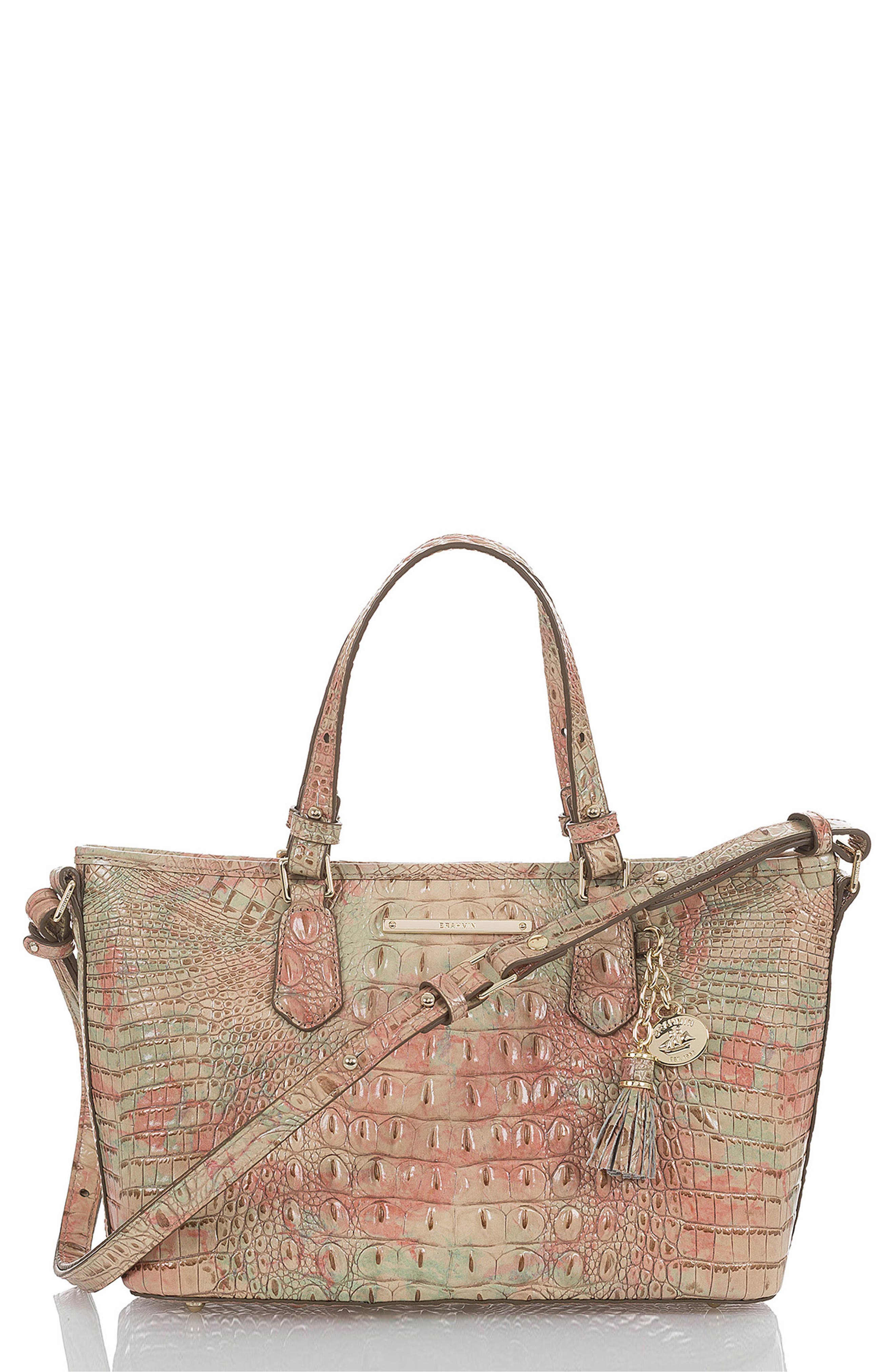Melbourne Mini Asher Leather Tote, Main, color, SAHARA