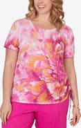 RUBY RD Sublimation Floral Jersey Top