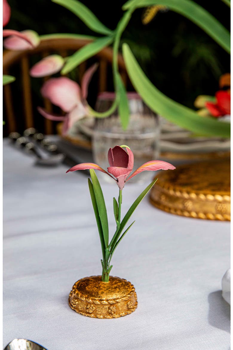 Meadow Walk Iris Place Card Holder, Alternate, color, PINK