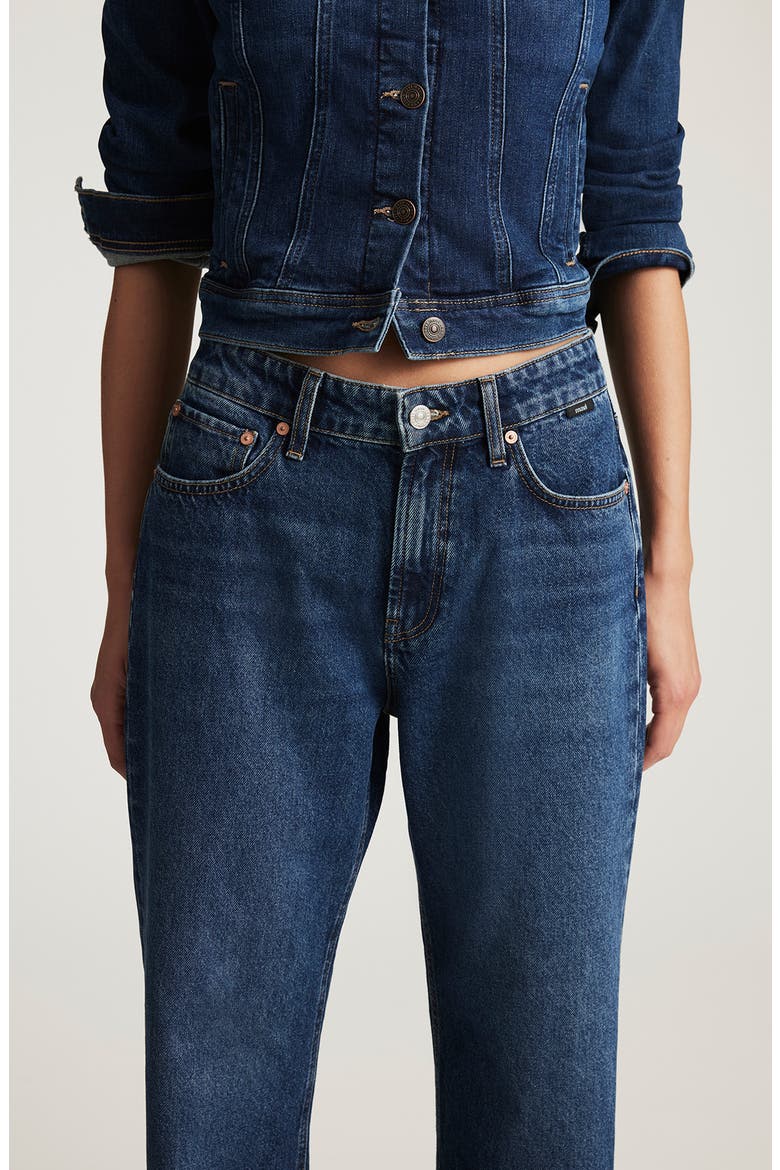 Savannah High Waist Wide Straight Leg Jeans, Alternate, color, DEEP BRUSHED CLASSIC DENIM