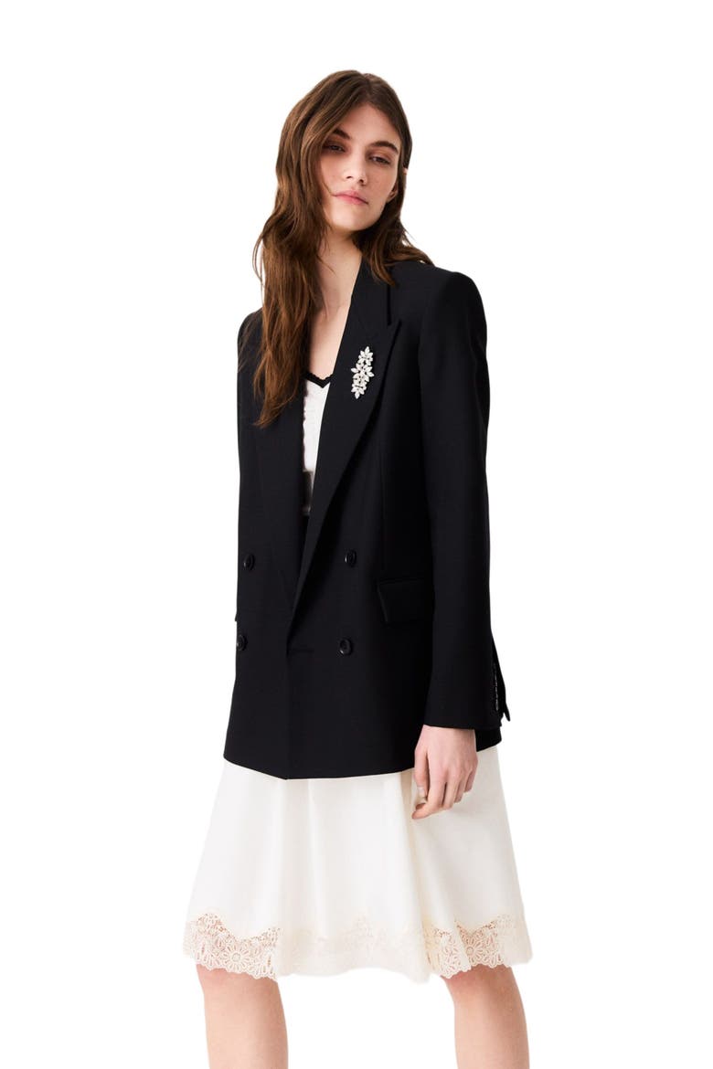 Double-breasted jacket, Alternate, color, Black