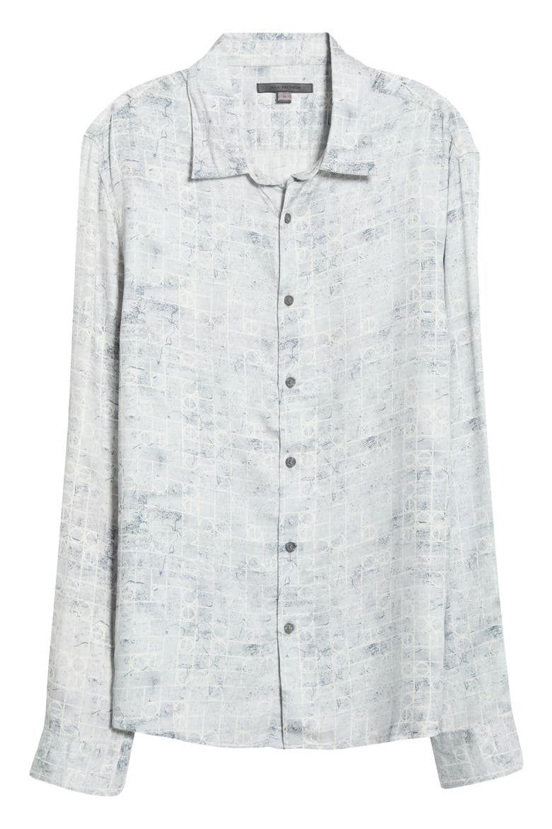 Luca Digital Print Button-Up Shirt, Alternate, color, SMOKED PEARL GREY