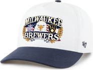 '47 Men's '47 White/Navy Milwaukee Brewers Americana Eagle Hitch Adjustable Hat