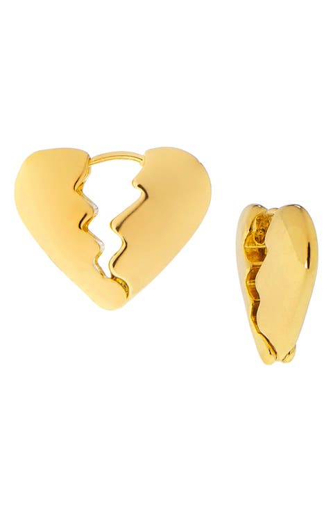 Mariah Broken Heart Hoop Earrings