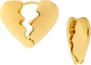 MARLYN SCHIFF Mariah Broken Heart Hoop Earrings