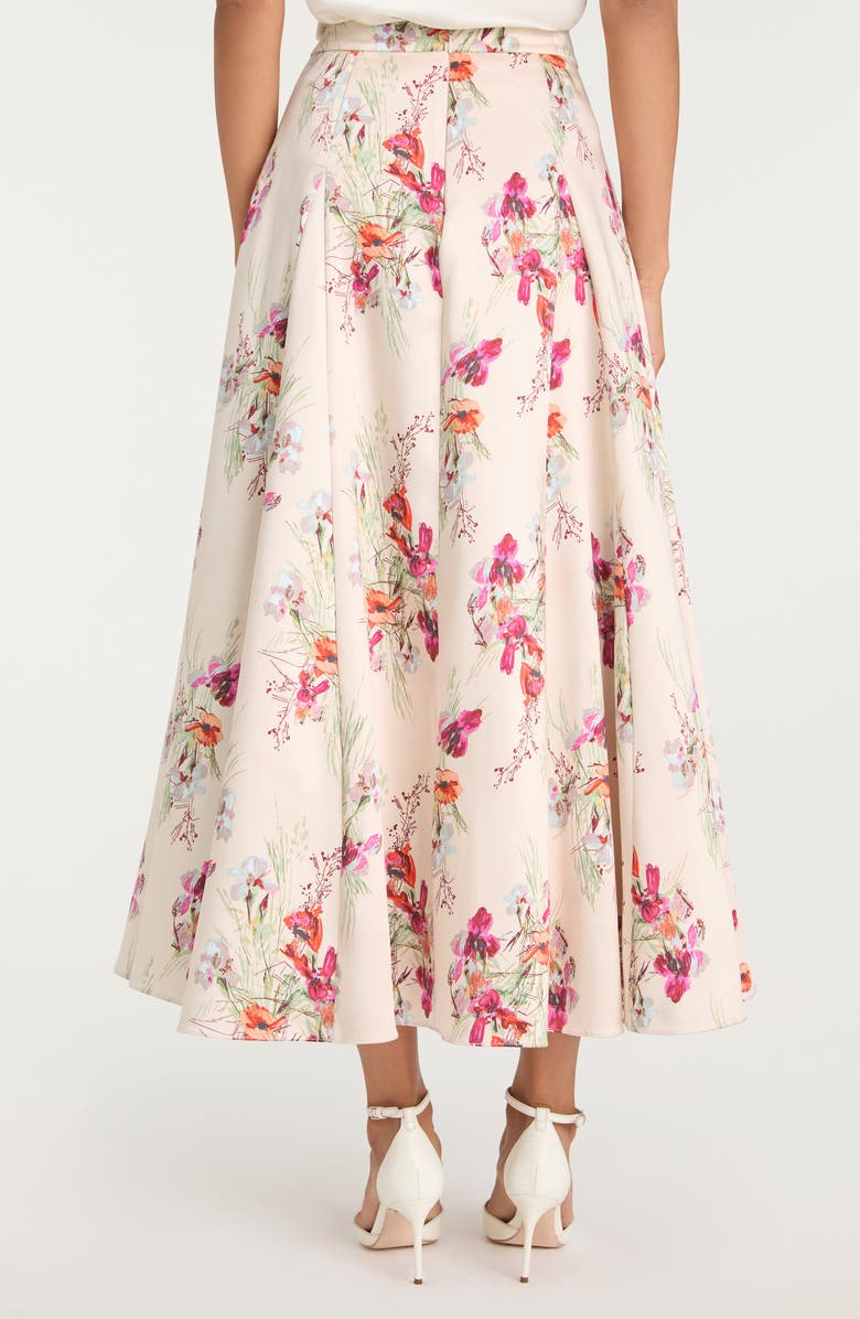 Cinq à Sept Hilda Bouquet Godet Skirt, Alternate, color, Oatmilk Multi