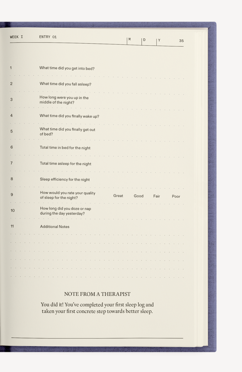 Therapy Notebooks The Anti-Insomnia Notebook, Alternate, color, Purple