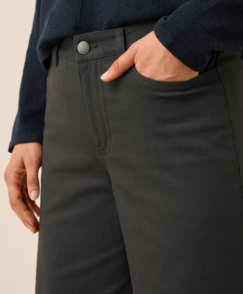 Pact Organic Cotton Stretch Twill Wide Leg Pant In Gray
