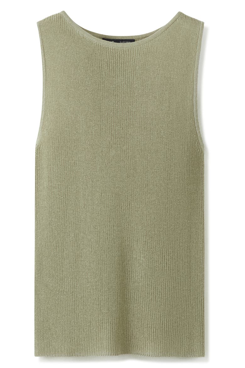 Top Knot Sleeveless Top, Alternate, color, AQUA GREEN