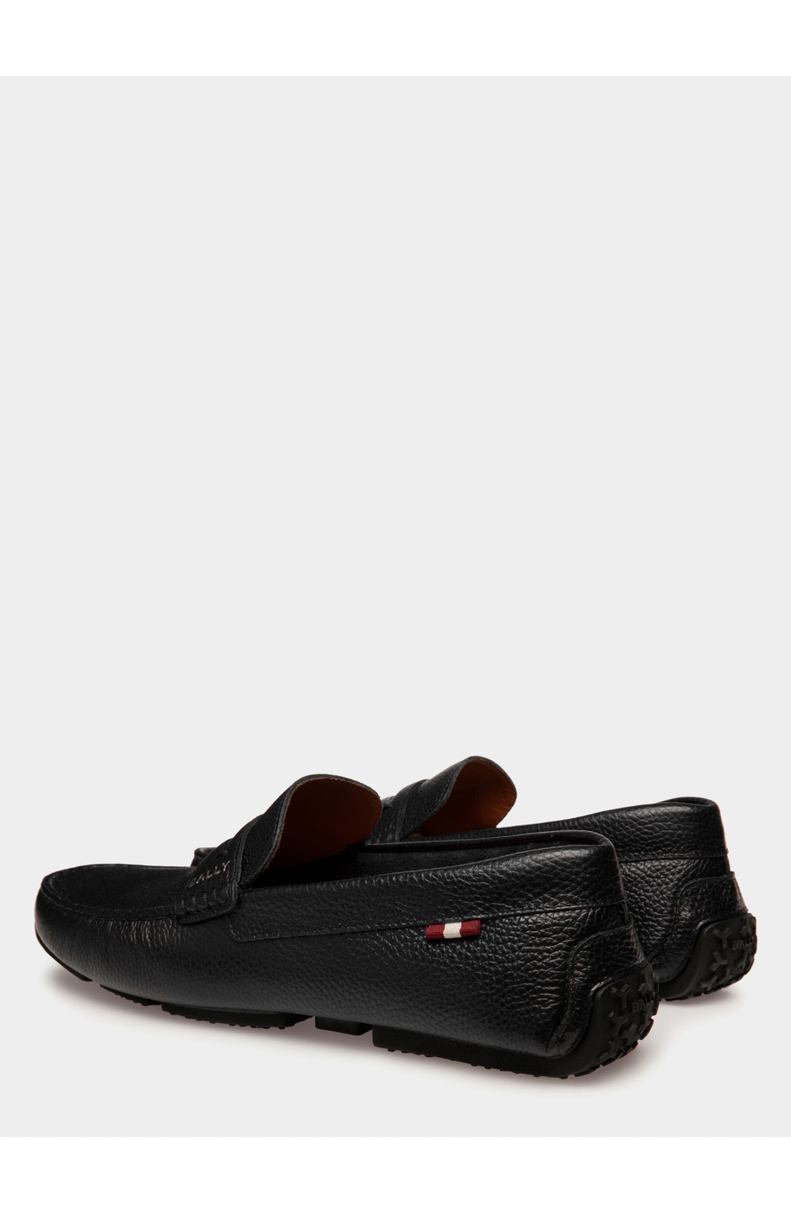Bally Pilot Driver In Leather with Calf Leather Lining, Alternate, color, Black