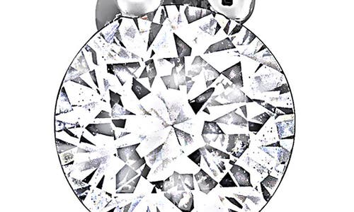 Created Forever Sterling Silver Lab Grown Diamond Stud Earrings In Metallic