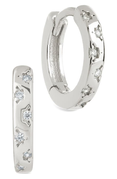 Domenica Celestial Charm Huggie Hoop Earrings