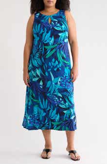 Connected Apparel Front Keyhole Sheath Dress