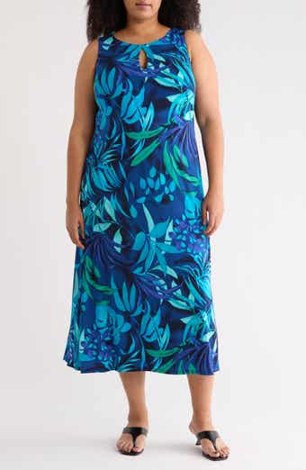 Connected Apparel Front Keyhole Sheath Dress