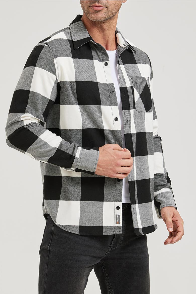 Technical Flannel Shirt, Alternate, color, Black