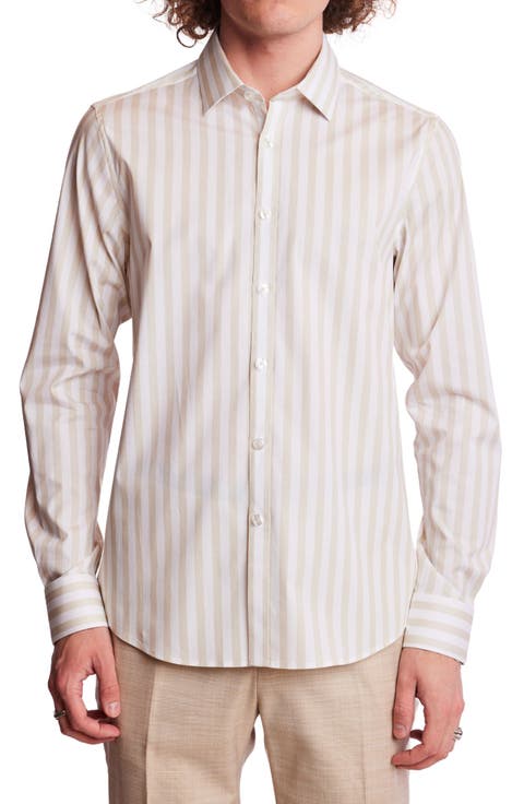 Samuel Stretch Cotton Button-Up Shirt