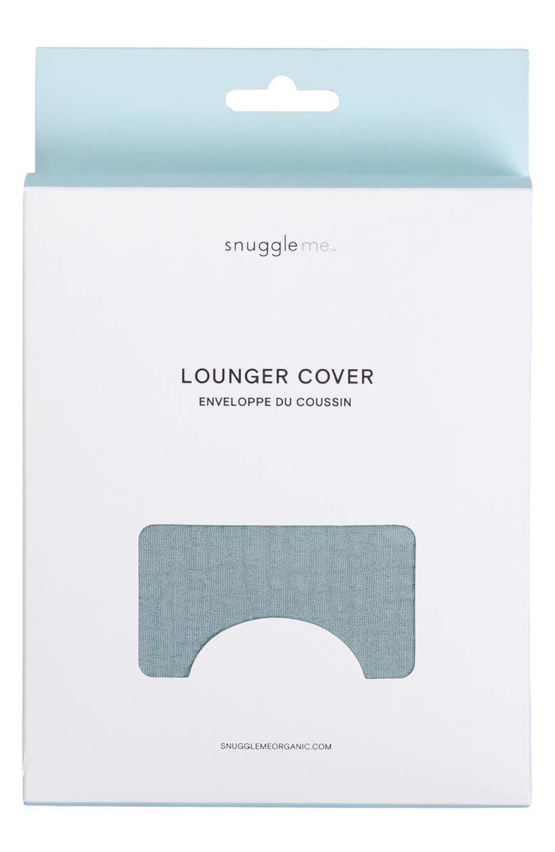Snuggle Me Lounger Curve Muslin Cover, Alternate, color, Slate