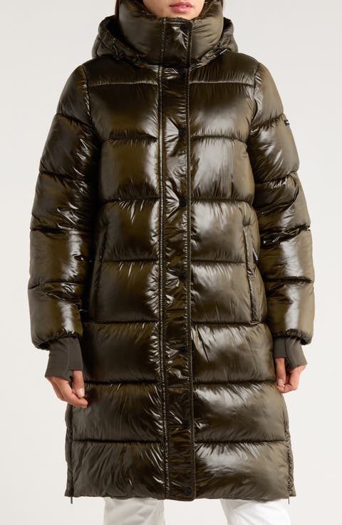 Pillow 3/4 Hooded Longline Puffer Coat