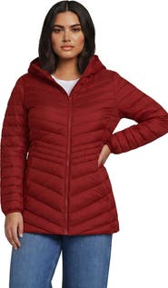 Lands' End Plus Size Wanderweight Packable Down Long Jacket