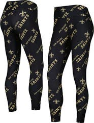 CONCEPTS SPORT Women's Concepts Sport Black New Orleans Saints Breakthrough Allover Print Lounge Leggings