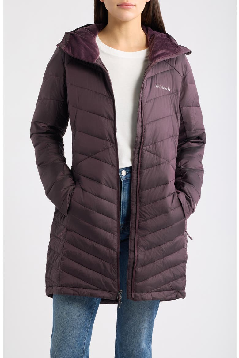 Joy Peak™ II Hooded Water Repellent Mid Jacket, Main, color, MOONVISTA SHINE
