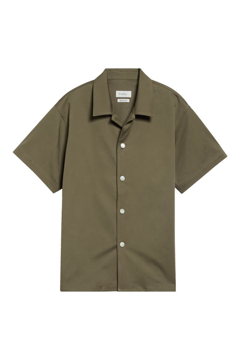 Avenue Cotton Camp Shirt, Main, color, OLIVE