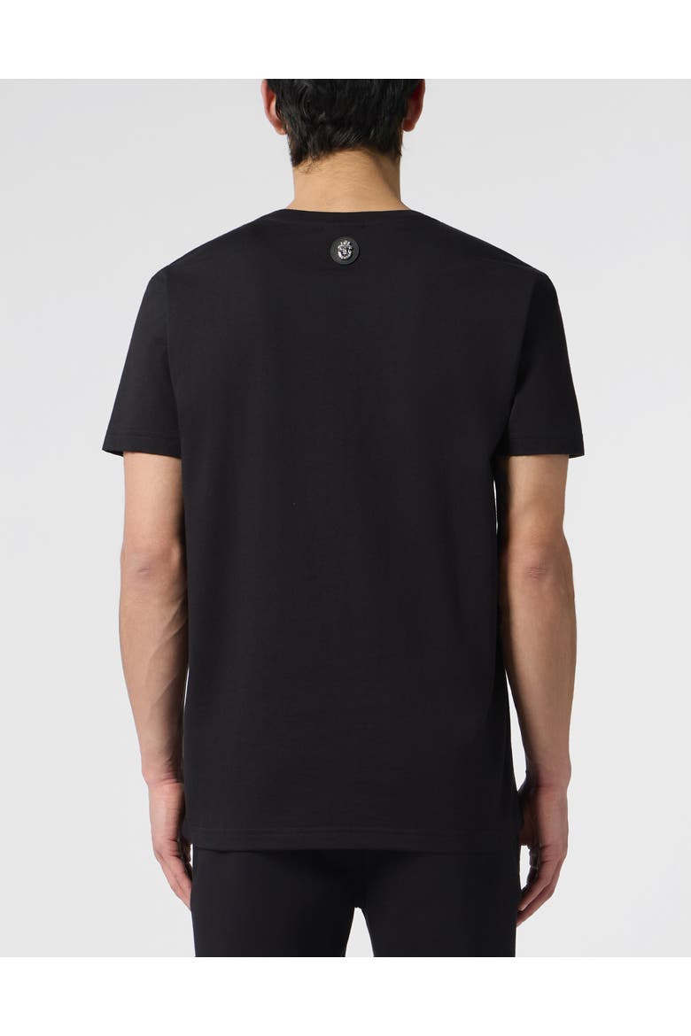 Round Neck T-Shirt Baroque Men, Alternate, color, black