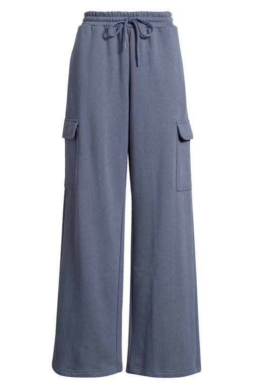 Bp. Baggy Wide Leg Cargo Sweatpants In Blue