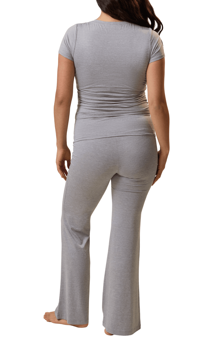 Kindred Bravely The Sunday Maternity & Nursing Pajama Set, Alternate, color, Grey Heather