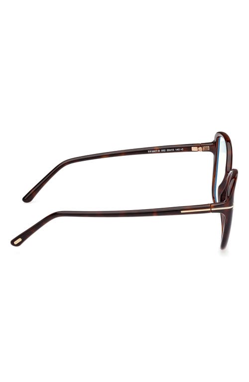 Tom Ford 55mm Butterfly Blue Light Blocking Optical Glasses In Multi