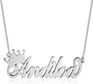 MELANIE MARIE Crown Me Personalized Nameplate Pendant Necklace
