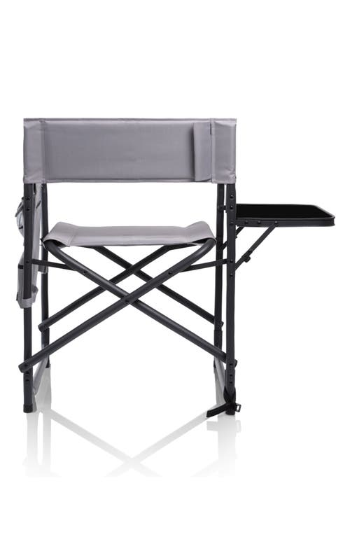 Picnic Time Packable Folding Sports Chair In Gray