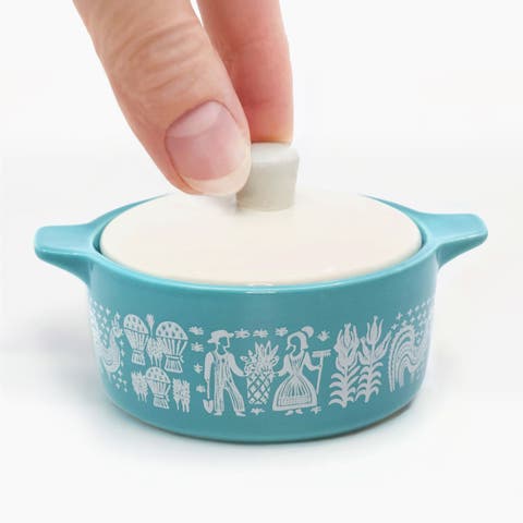 Pyrex-Inspired Casserole Ceramic Trinket Box